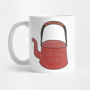 It's tea time enamel tea kettle Mug